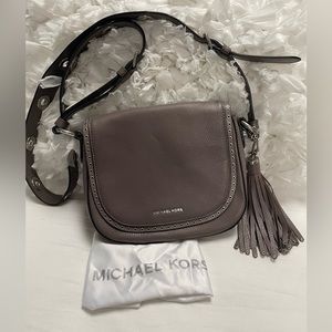 Michael Kors leather saddle bag